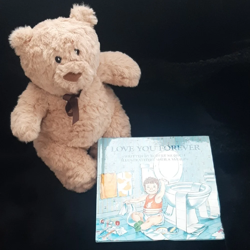 NEW🎁CAN GIFTWRAP🎁"Love You Forever"byRobert Munsch➕NWT Cuddly Tan Teddy Bear👶 - Picture 2 of 8